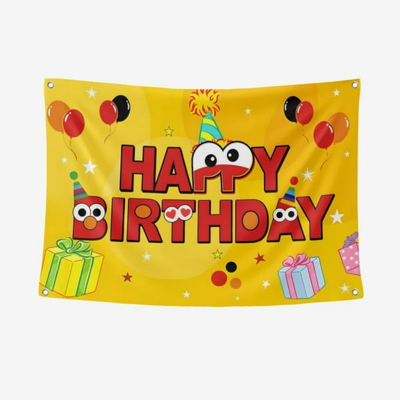 Friend Street Party Background, Red Cartoon Theme Party Banner Birthday Party Decoration 5X3FT Backdrop