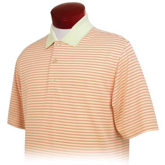 Monterey Club Men's Feeder Stripe Texture Golf Polo Shirt #1604