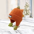 thumbnail image 5 of Toddler Kids Knit Hat Cute Soft Thickened Dinosaur Hat Beanie Warm Winter Cap, 5 of 8