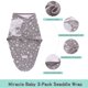 thumbnail image 4 of Paquete de 3 pañales para bebé, saco de dormir para niños y niñas, unisex, para recién nacidos de 0 a 3 y de 3 a 6 meses., 4 of 5