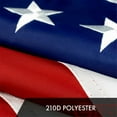 thumbnail image 5 of 3 X 5-Foot American Flag, 210d Polyester Fabric, Embroidered Stars and Stripes, With Brass Flagpole Buckle, 5 of 10