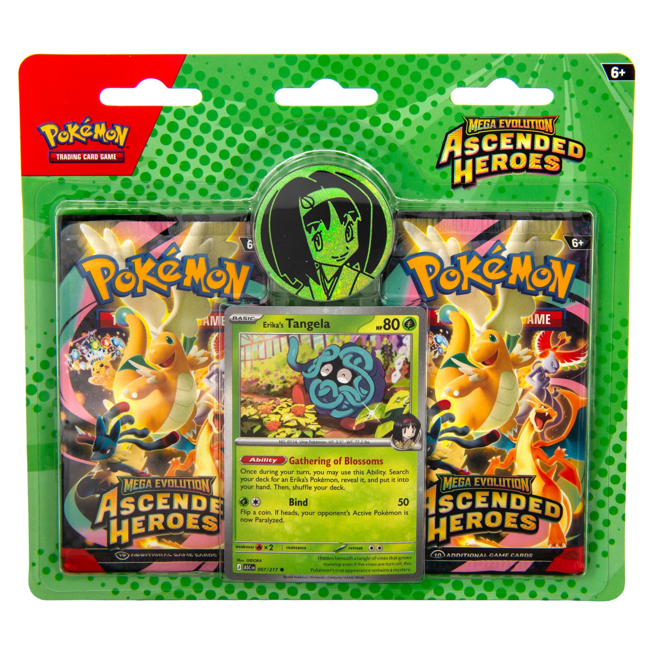 Pokemon Trading Card Games Mega Evolutions  2.5 Ascended Heroes 2Pk Blister 12Ct - 1 Randomly Selected