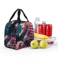thumbnail image 4 of Yiaed Ocean Seahorse Print Insulated Lunch Bag Reusable Cute Tote Lunch Box, Leakproof Cooler Lunch Bags for Work Office Travel School Picnic, 4 of 5