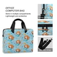 thumbnail image 4 of 16" Laptop Briefcase, Detachable Anti-Slip Shoulder Strap, Multi-Compartment Work Travel Bag Little Mermaids and Seashells, 4 of 8