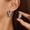 Silver-02, variant on 2024 New Vintage Metal Shell Stud Earrings for Women Fashion Creative Gold Color Geometric Scalloped Earrings Jewelry Wholesale