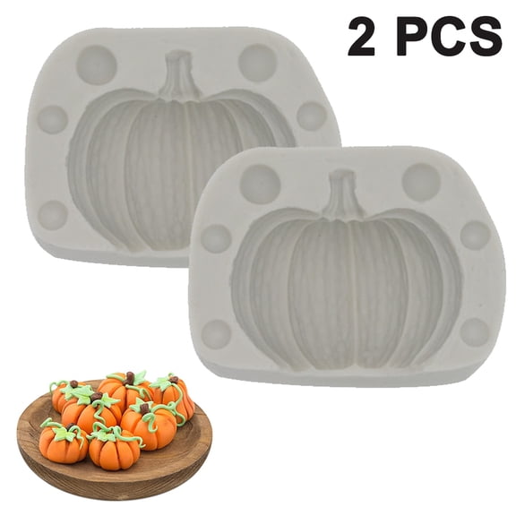 2 SET 3D Pumpkin Silicone Molds, Mini Pumpkin Chocolate Candy Fondant Mold for Halloween Thanksgiving Fall Baking, Cake Decoration, Soap Candle Clay Resin Casting Powodzenia