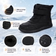 thumbnail image 3 of Fadezar Kids Snow Boots Boys Girls Lightweight Winter Boots Warm Barefoot Shoes for Toddler Kid, 3 of 7