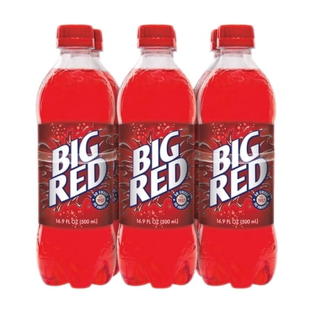 Big Red Soda Pop, 16.9 fl oz, 6 Pack Bottles