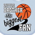 thumbnail image 4 of Inktastic Little Brother and Biggest Fan Basketball Player Boys Baby Bib, 4 of 4
