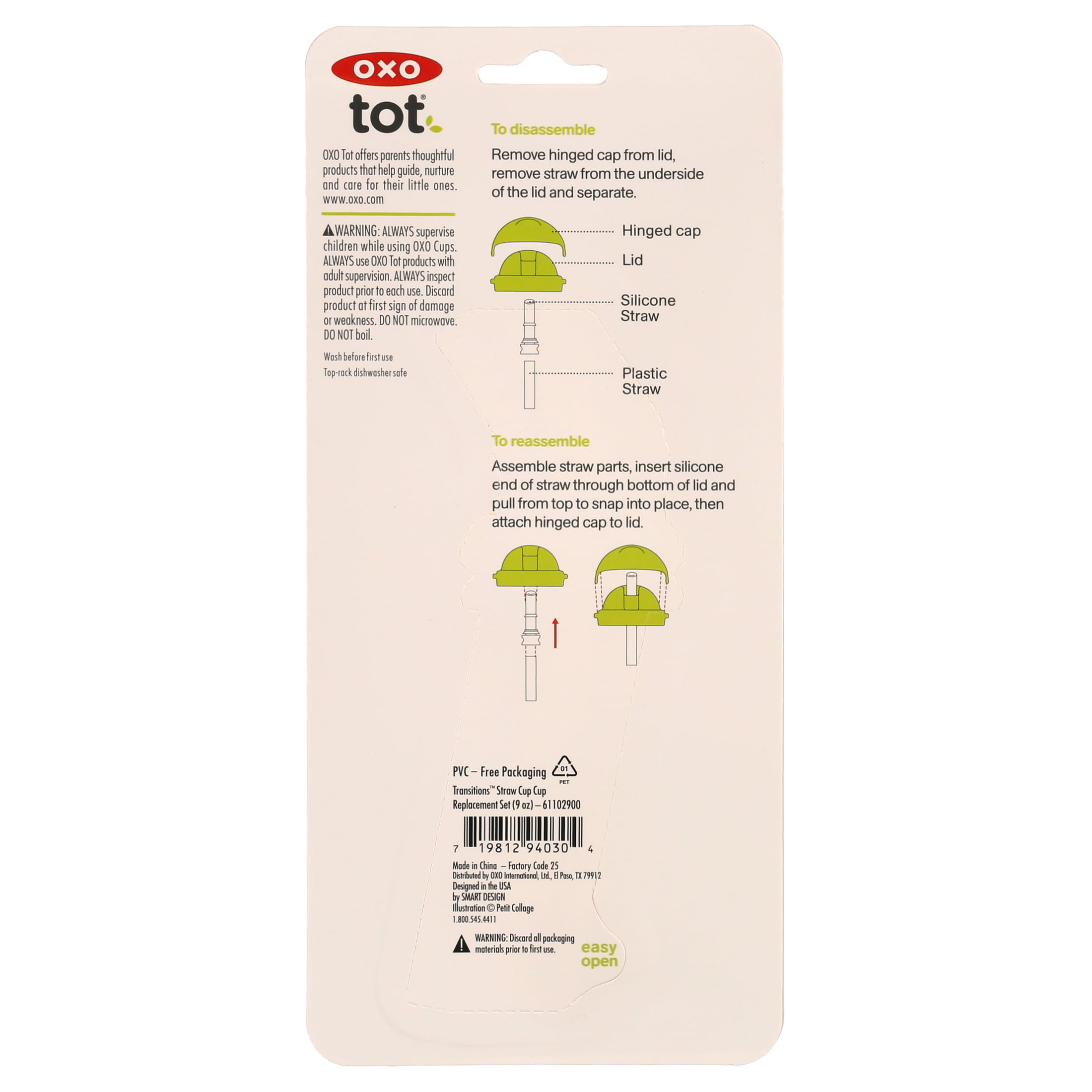 OXO - 2Pk Tot Adventure Water Bottle Replacement Straw