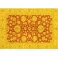 thumbnail image 1 of Ahgly Company Machine Washable Indoor Rectangle Abstract Yellow Modern Area Rugs, 2' x 5', 1 of 4