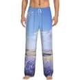 thumbnail image 2 of Lsque Lavender Fields Under Blue Sky Print Men's Pajama Pants, Lounge Pant - Comfortable Home Wear,Elastic Waistband, Stylish Design-Medium, 2 of 9