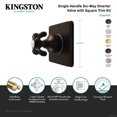 thumbnail image 4 of Kingston Brass KS4041TX French Country Single-Handle Six-Way Diverter Valve with Square Trim Kit, Polished Chrome, 4 of 4