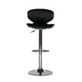thumbnail image 5 of Powell Rounded Back Bar Stool, 24"-32" Adjustable Height, Chrome with Black Faux Leather, Includes 1 Stool, 5 of 21
