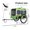thumbnail image 4 of 55.5" Heavy Duty Pet Bike Trailer with All-Terrain Wheels & Universal Hitch,Trailer with Foldable,Suitable for Large Medium Pets,Green, 4 of 8
