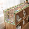 thumbnail image 6 of Table Runners 72 Inches Long Dress Scarves, Happy Easter Bunny Farmhouse Kitchen Table Runner, Coffee Tablerunners, Spring Floral Wooden Sage Green Plaid 14x72 Inch, 6 of 9