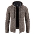 thumbnail image 4 of Suéter con capucha para hombre, abrigo grueso con forro polar, suéter suelto, suéter casual para hombre, cárdigan para hombre, 4 of 5