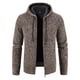 thumbnail image 2 of Suéter con capucha para hombre, abrigo grueso con forro polar, suéter suelto, suéter casual para hombre, cárdigan para hombre, 2 of 6