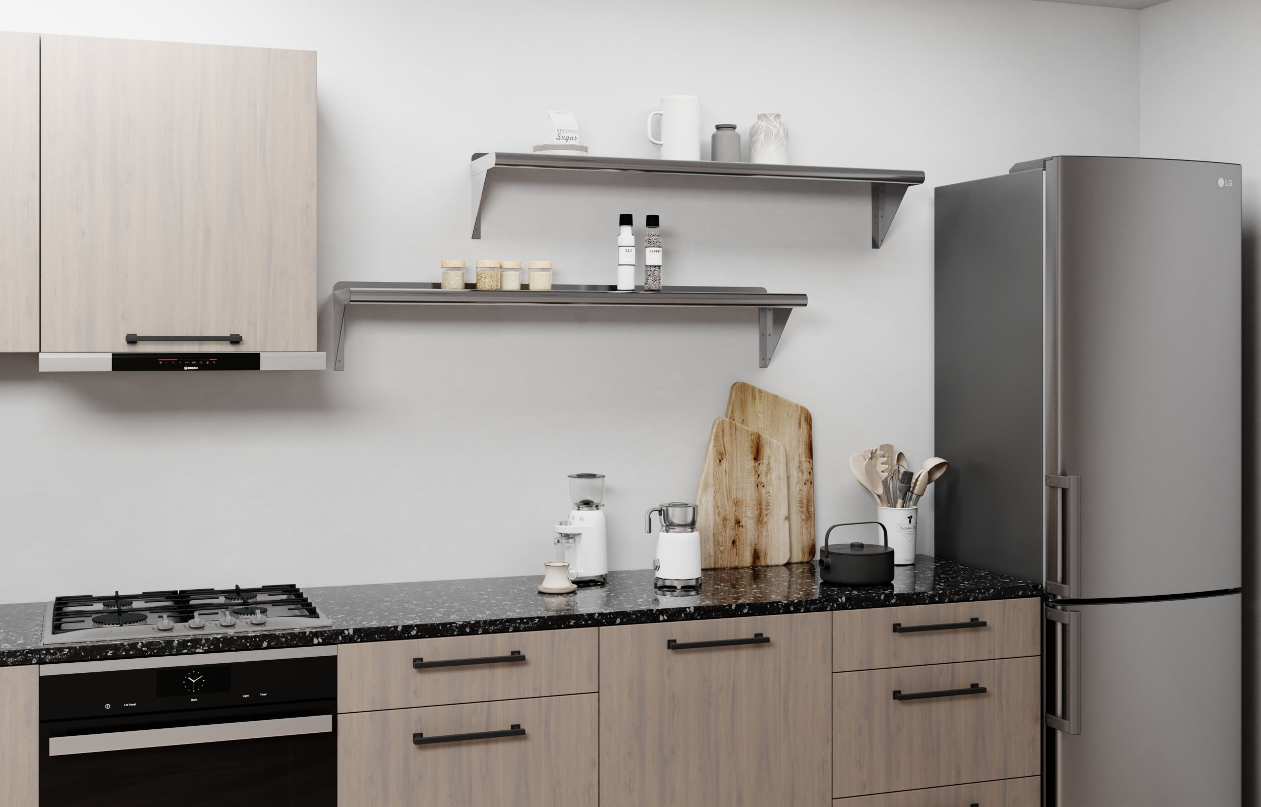 AmGood 10 in. x 48 in. Stainless Steel Wall Shelf | NSF Certified | Appliance & Equipment Metal Shelving | Kitchen, Restaurant, Garage, Laundry, Utility Room