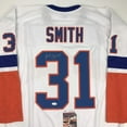 thumbnail image 2 of Autographed/Signed Billy Smith New York White Hockey Jersey JSA COA, 2 of 4