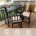 thumbnail image 4 of Metal Outdoor Bar Stools Counter Height Barstools with Beige Cushions (2-Pack), 4 of 8