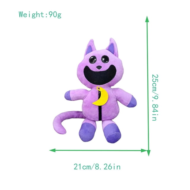 Poppy Playtime Smiling Critters CatNap Plush Toy, 9.84" Soft Stuffed Figure, Collectible Horror Character Gift for Fans