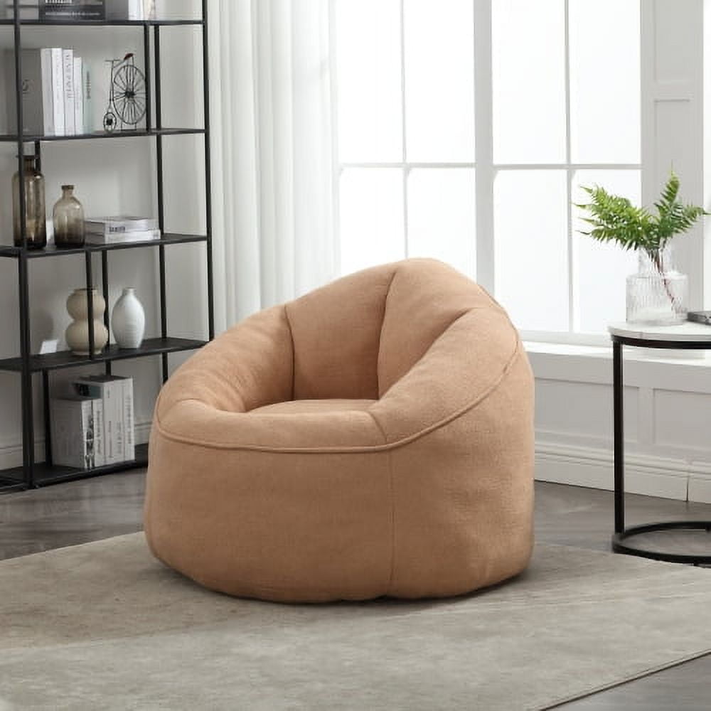 Armrest Bean Bag Chairs with Filler Comfy Bean Bag Chair for Adults and Kids Soft Microfiber Velvet Floor Sofa for Living Room Bedroom No Assembly Required Bag with Footrest