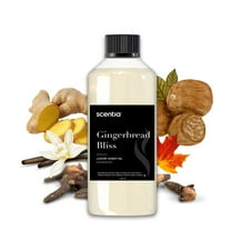 Scentia Gingerbread Bliss Fragrance Oil – 500ml Professional Christmas Diffuser Oil | Cozy Holiday Blend with Ginger, Nutmeg, Cinnamon & Vanilla | Aromatherapy for Homes, Spas, Hotels & DIY Supplies