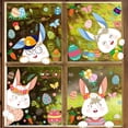 thumbnail image 3 of JJKBVCLO Rabbit Glass Sticker Decal Holiday Decorations Spring Kids Room Home Kitchen Decor, 3 of 7