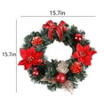 thumbnail image 3 of Hvmvliv 15.75in Christmas Wreath for Front Door Red Christmas Wreath for Outdoor Christmas Decorations Red, 3 of 6