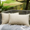 thumbnail image 1 of Almohadas de exterior para muebles de patio, fundas de almohada impermeables, cojín cuadrado de jardín, fundas de almohada de lino para patio, tienda de campaña, sofá, 18.0 x 18.0 in, 2 unidades, 1 of 6