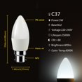 thumbnail image 4 of Bombilla LED C37 para decoración del hogar, lámpara Led de 5W, 6W, 7W, E14, B22, 220V-240V, 3000K, 4000K, 6000K, 1 unidad, 4 of 4
