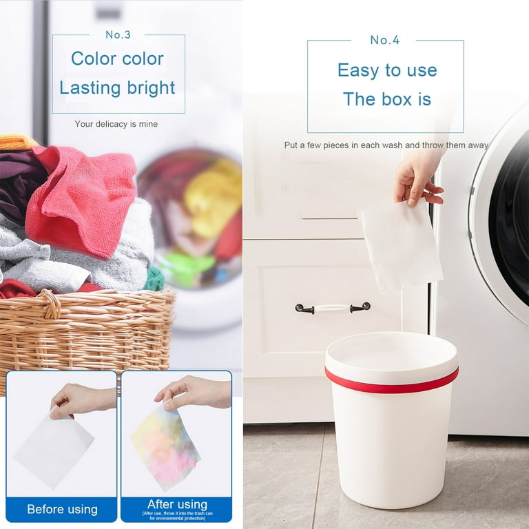PUIYRBS Color Grabber Laundry Sheets Washing Machine Use Mixed