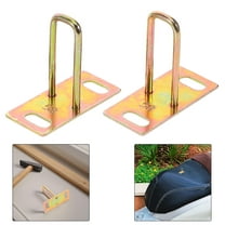ROSENICE Scooter Seat Lock Hook 4Pcs Metal Golden for Motorcycle Prevent Seat Theft and Replacement 11.8X9.5X1.2In