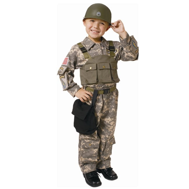 Kids Children’s Armed Forces Camouflage Fancy Dress Costumes Complete Outfit