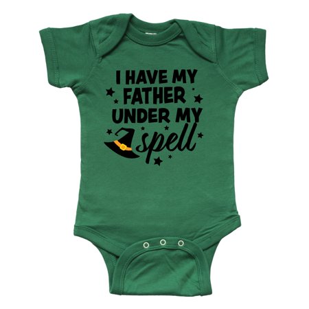 

Inktastic I Have My Father Under My Spell with Cute Witch Hat Gift Baby Boy or Baby Girl Bodysuit