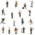 thumbnail image 2 of Lefu Modèle Trains Fermier Berger Peint Figures Simulation Ferme Debout Personnes, 2 of 9