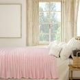thumbnail image 3 of PiccoCasa Cotton Blanket Decorative Cable Knitted Throw Knit Blankets, 70"x78" Baby Pink, 3 of 7