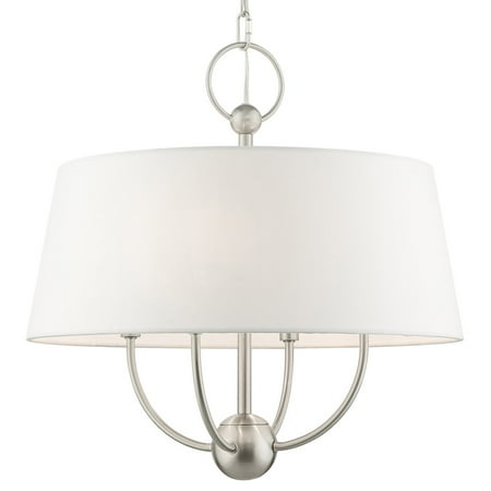 

Livex Lighting 49844 Ridgecrest 4 Light 18 Wide Drum Chandelier - Nickel