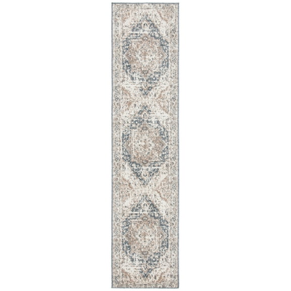 SAFAVIEH Pyramid Jefferson Oriental Runner Rug, Ivory/Beige, 2'2" x 5'