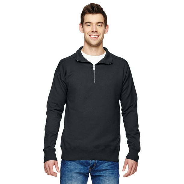 Hanes - Hanes N290 Quarter-Zip Men's Sweatshirt - Black - 3X-Large ...
