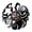 Without LED, variant on Horror Skull Gothic Halloween Decor Wall Clock Scary Skeleton Vinyl Record Wall Clock Devil Skull Gifts Decorative Wall Watch With LED