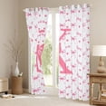 thumbnail image 3 of Homewish Bowknot Letter Monogrammed K Black Out Curtains for Teens Female Girls,Dreamy Princess Curtains Pack of 2 (42x63 Each),Love Heart Print Bedroom Curtains,Ultra Soft Home Decor, 3 of 6