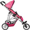 thumbnail image 1 of Fash N Kolor - Cochecito para muñecas de bebé con dosel ajustable y cesta de almacenamiento de juguetes - Cochecito de bebé plegable para juegos de simulación - Denim Pink, 1 of 5