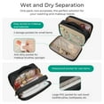 thumbnail image 5 of Bagsmart Unisex Large Capacity Toiletry Bag, Travel and Organizer Makeup Cosmetic Bag with Handle for Your Essentials, Men and Women, Beige, 5 of 11