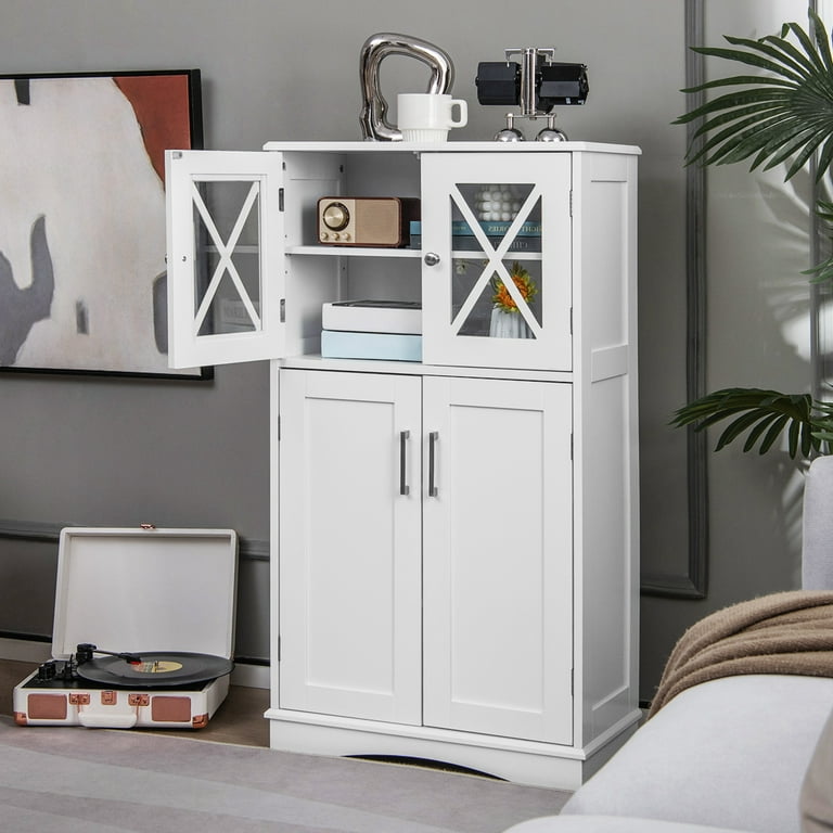Costway Freestanding Bathroom Storage Cabinet with Adjustable