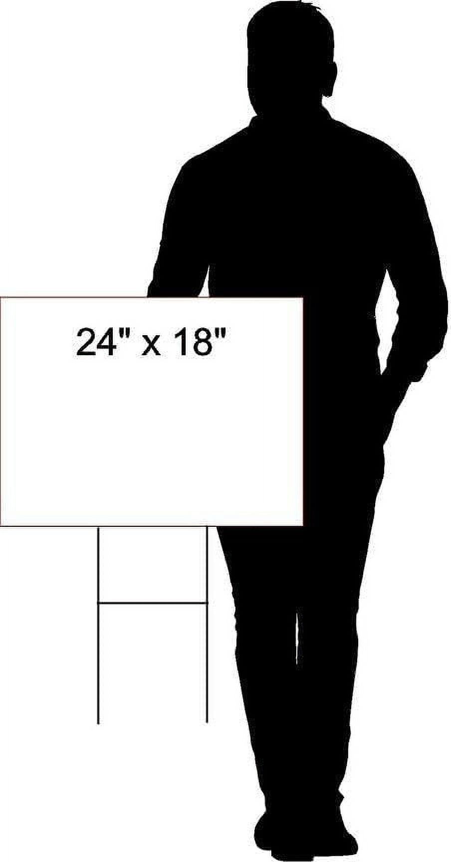 Notice No Picking Flowers or Plants Double Sided 18x24 in Yard Road Sign w/Stand