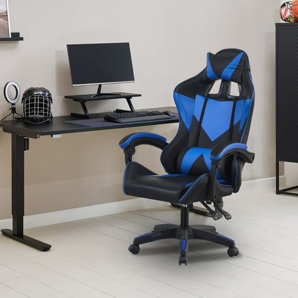 MOBI Silla Gamer Modelo Asher - Color Negro con Azul