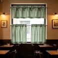 thumbnail image 4 of Cortinas de cocina, juego de 3 piezas, pequeño valance y niveles de cafetería, ventana semitransparente con filtración de calor, ventana aislante de calor para sótano y barra de café, 4 of 6