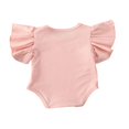 thumbnail image 3 of Newborn Baby Girl Basic Ruffle Sleeve Romper Clothes, 3 of 6